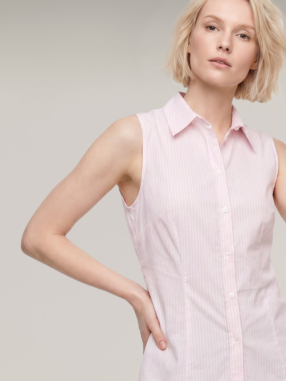 Light Pink Striped Shirt