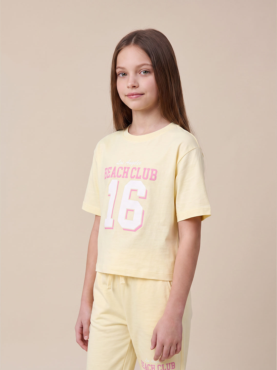 GIRLS Yellow Printed Top