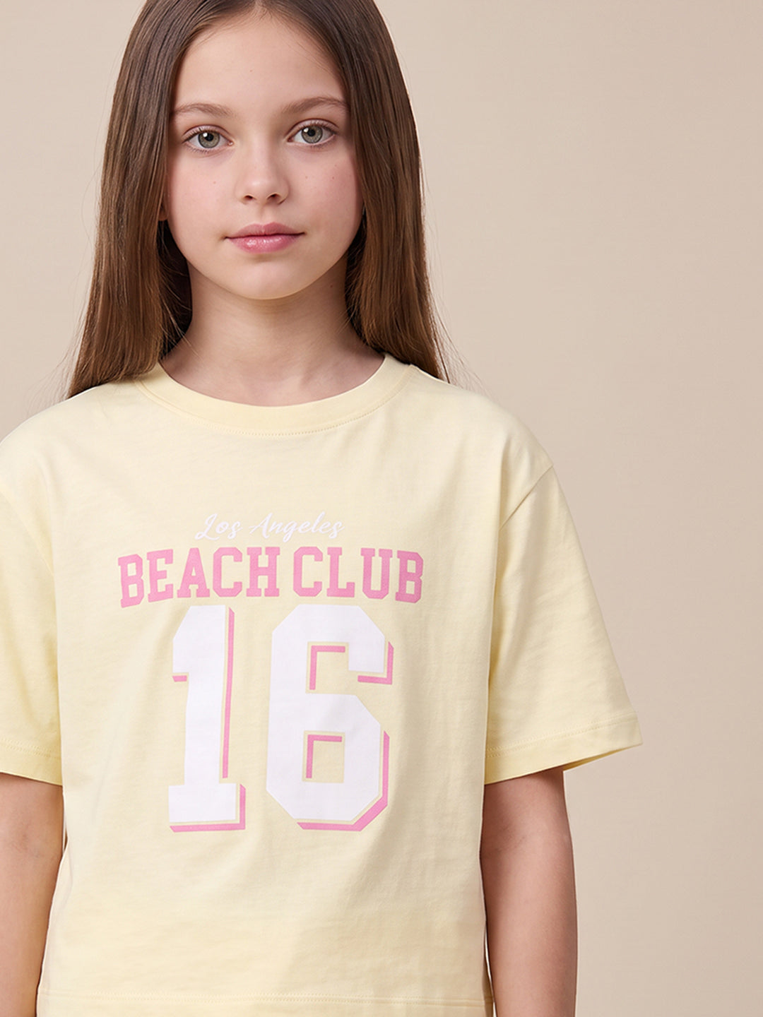 GIRLS Yellow Printed Top