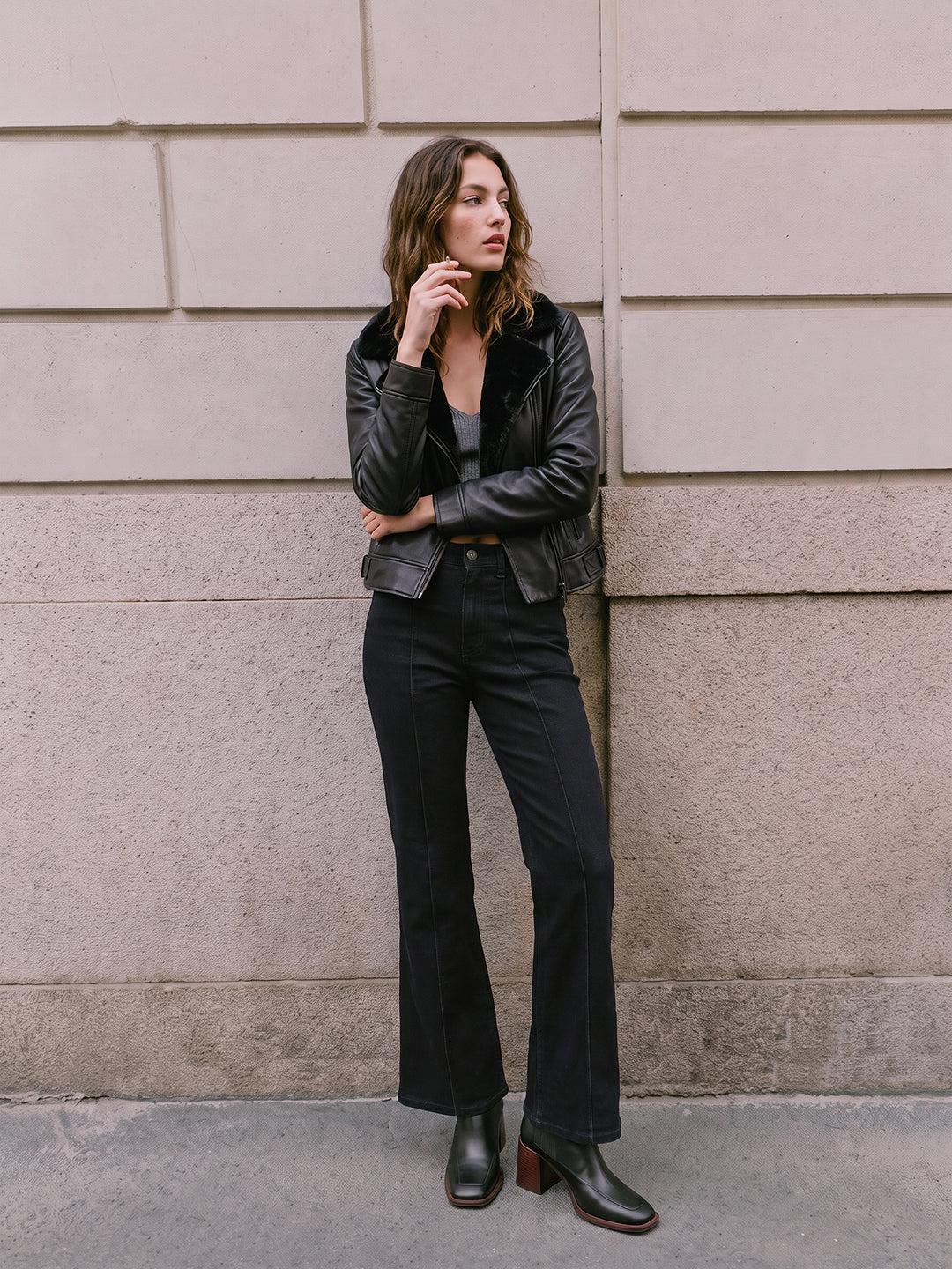 Dark Blue High Rise Bootcut Jeans
