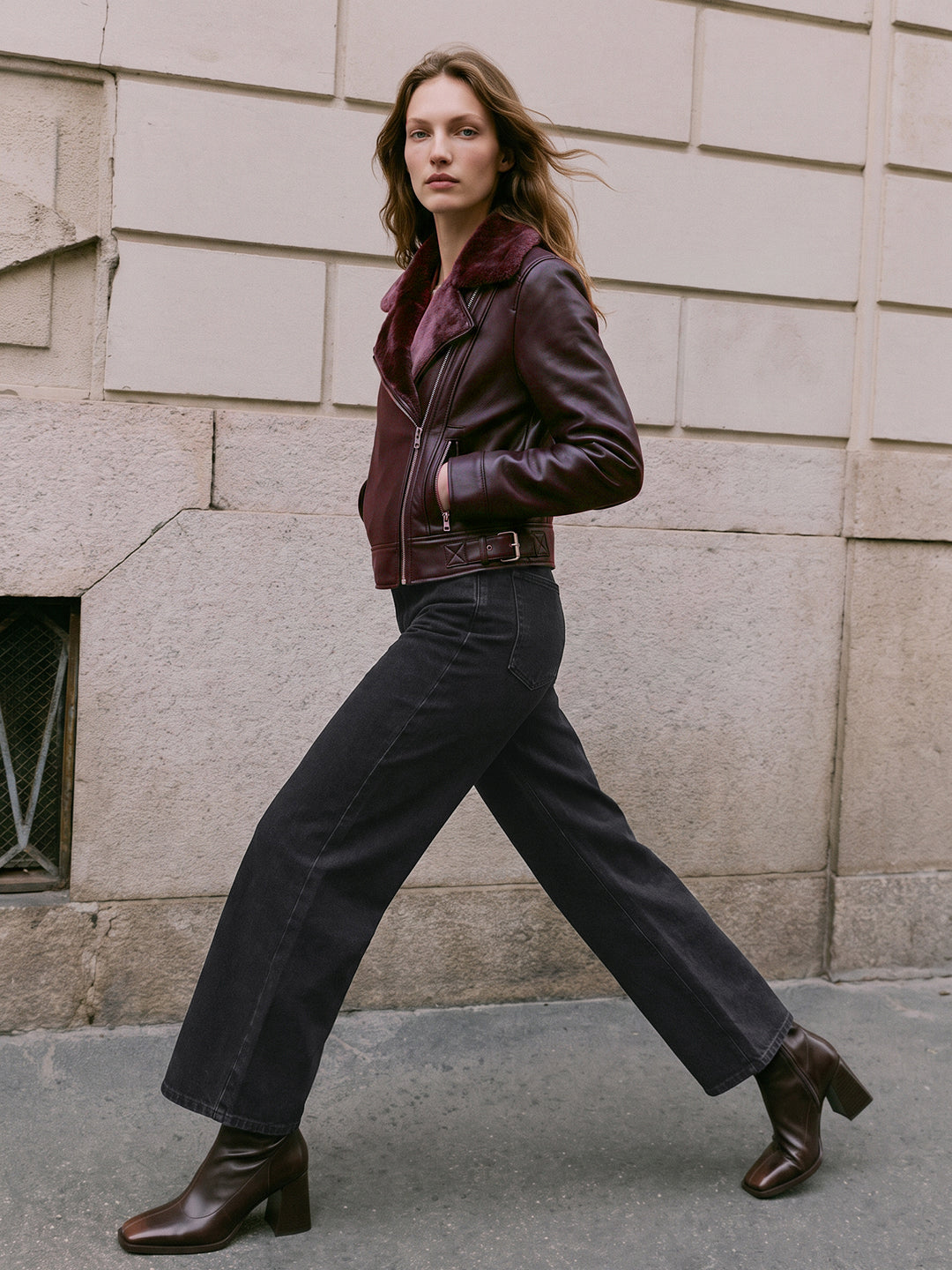 Black Wash Wide Leg Jeans