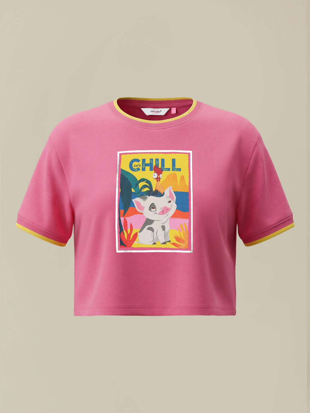 Girls Pink Printed T-shirt